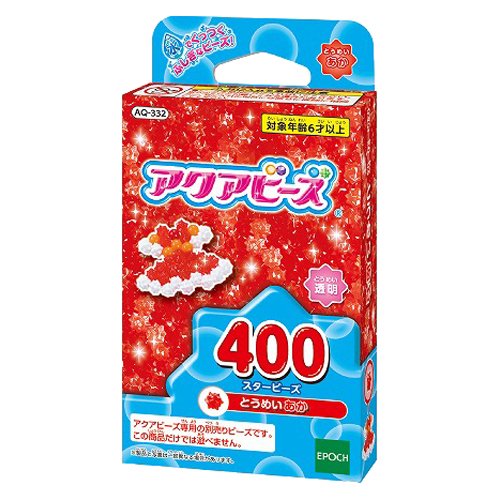 エポック社 AQ-332 アクアビーズ スタービーズ とうめいあか 4905040319340