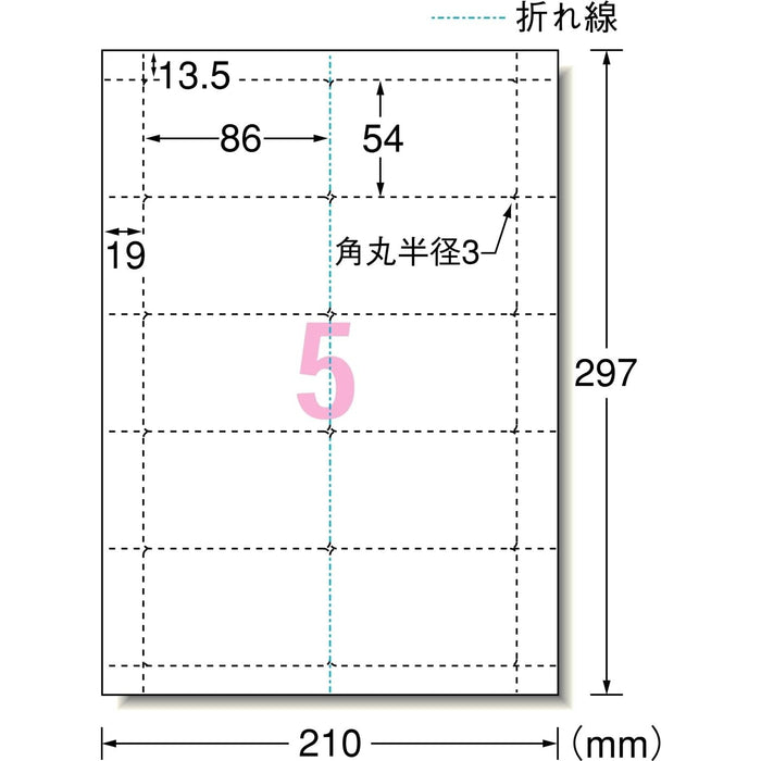 エーワン マルチカード キャッシュカードサイズ 2つ折り 10枚 51069（10セット）
