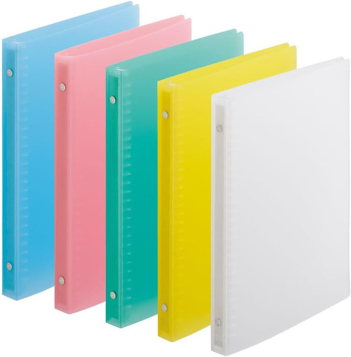 リヒトラブ FRIOR バインダー 透明表紙 B5 26穴 グリーン N-2025-7 4903419710835