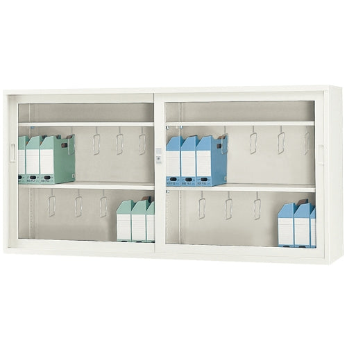 PLUS（プラス）オフィス家具 ６×３型引違書庫 ガラス戸 6355NG　4511597170008