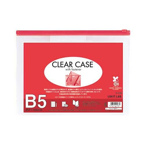 LIHITLAB. クリヤーケース F-73S B5S 赤 4903419125875