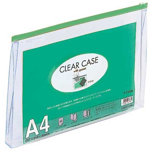 LIHITLAB. クリヤーケース F-74SM A4S 緑 4903419127336