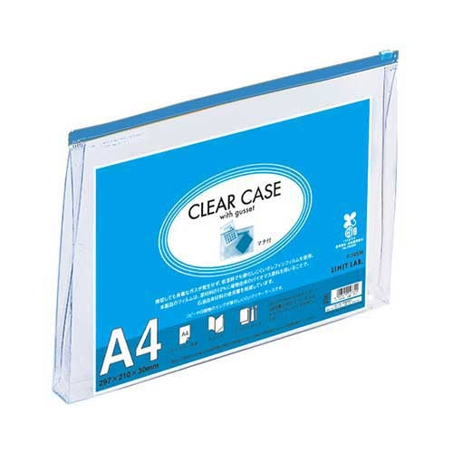 LIHITLAB. クリヤーケース F-74SM A4S 藍 4903419127329