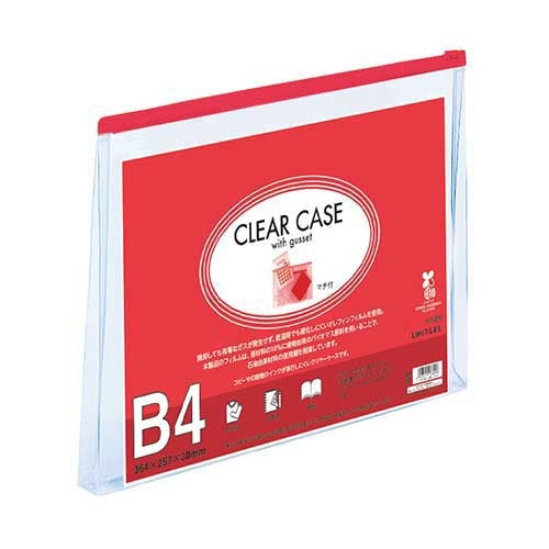 LIHITLAB. クリヤーケース F-75SM B4S 赤 4903419138998