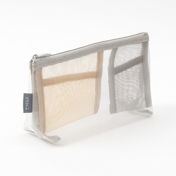 ペン＆ポーチ　メッシュ　マチツキグレー 53350006 ミドリ 4902805533508（5セット）