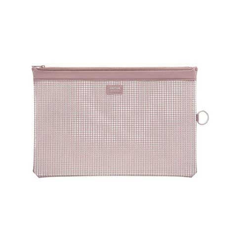 LIHITLAB. メッシュケース F-246 A4 ローズピンク 4903419145033