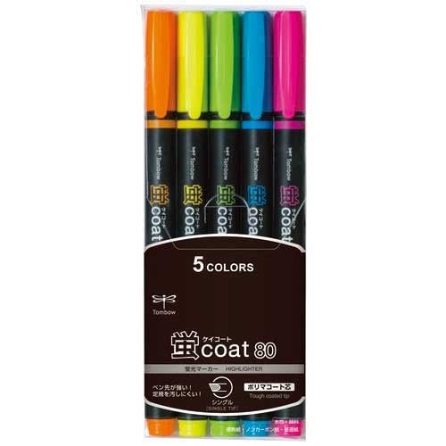 トンボ鉛筆 蛍コート８０ WA-SC5C 5色セット 4901991641875