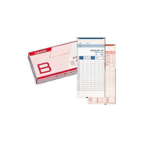 アマノ 標準タイムカードB 100枚入 4946267100021