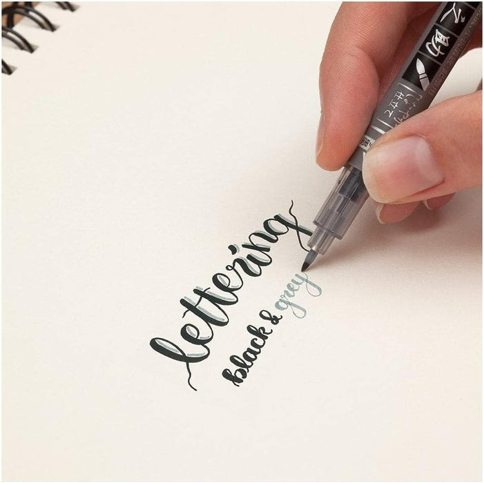 トンボ鉛筆 筆文字サインペン 筆之助 慶弔ツインSパック GCD-121 墨&うす墨（10セット）