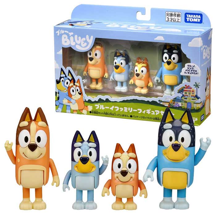 Takara Tomy Bluey Bluey Family Figure Set 4904810990901