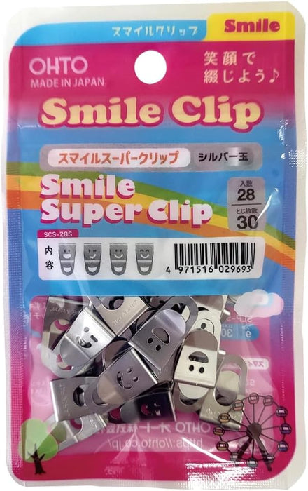 Auto Clip Smile Super Clip Plata 32 piezas SCS-28S (5 juegos)