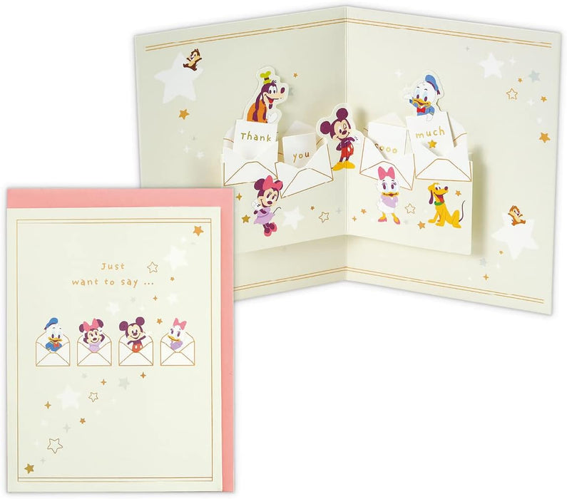 Hallmark Japan Hallmark Disney Card การ์ดอวยพรขอบคุณเพื่อนป๊อปอัพ 811549 4961099811549 (ชุด 6 ชิ้น)