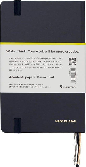 Maruman A6 Note Mnemosyne Journal Navy 6,5 mm foderato N867-72 4979093867721