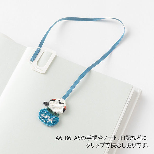 ブックマーカー刺繍 シマエナガ 62326 ミドリ 62326006　4902805623261（5セット）