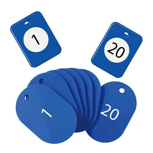 オープン工業 クロークチケット 1～20 青BF-150-BU 4970115563539