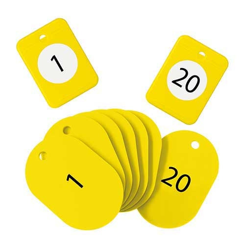 オープン工業 クロークチケット 1～20 黄BF-150-YE 4970115563553