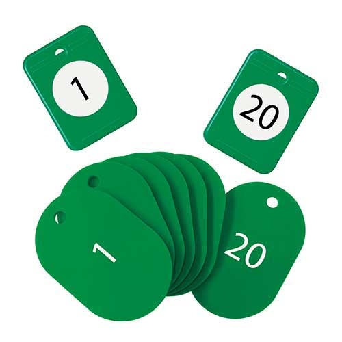 オープン工業 クロークチケット 1～20 緑BF-150-GN 4970115563560