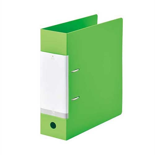 LIHITLAB. D型リングファイル A4S 黄緑 G2290-6 4903419112271