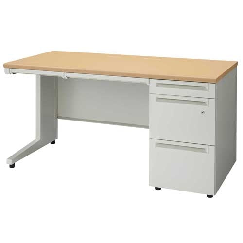 PLUS（プラス）オフィス家具 片袖机 UJ-147A-3 WM/W4 W1400　