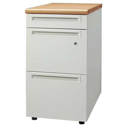PLUS（プラス）オフィス家具 脇机3段 UJ-047A-A3 WM/W4 引出A　