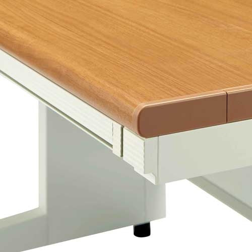 PLUS（プラス）オフィス家具 平机 UJ-127H ミディアムウッドT2/W4 W1200　