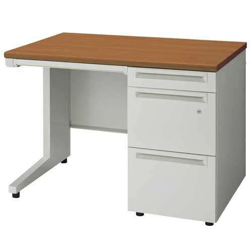 PLUS（プラス）オフィス家具 片袖机 UJ-107A-3 T2/W4 W1000　