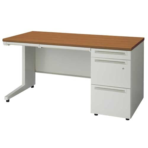 PLUS（プラス）オフィス家具 片袖机 UJ-147A-3 T2/W4 W1400　