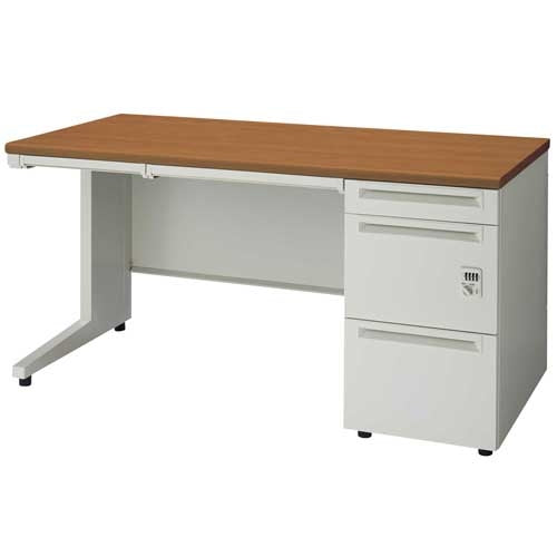 PLUS（プラス）オフィス家具 片袖机ダイヤル錠 UJ-147A-3D T2/W4 W1400　