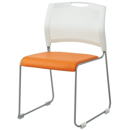 PLUS（プラス）オフィス家具 会議イス FRS-20L OR マンダリンオレンジ　4547345053453