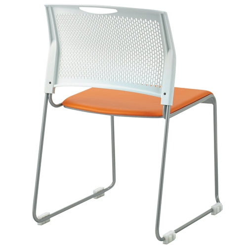 PLUS（プラス）オフィス家具 会議イス FRS-20L OR マンダリンオレンジ　4547345053453