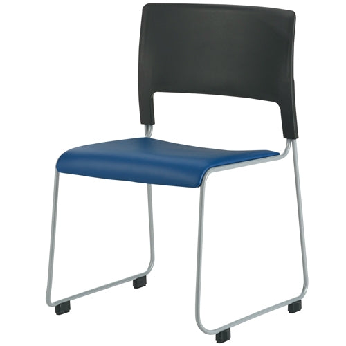 PLUS（プラス）オフィス家具 会議イス MO-17 BL ブラック/ブルー　