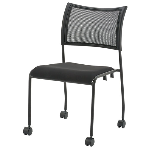 PLUS（プラス）オフィス家具 会議イス GKM-50 ブラック 肘無キャスタ脚　