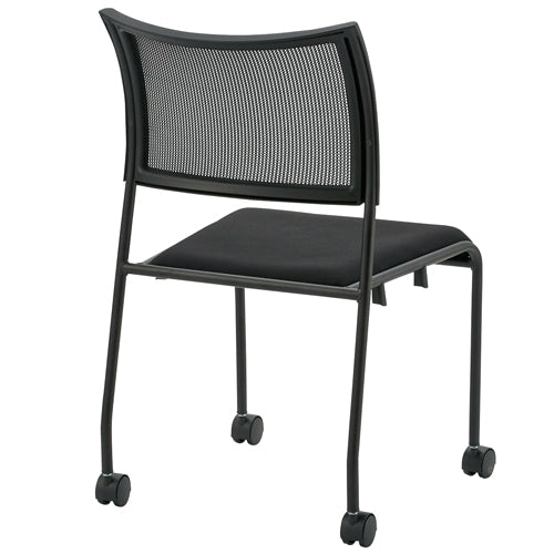 PLUS（プラス）オフィス家具 会議イス GKM-50 ブラック 肘無キャスタ脚　