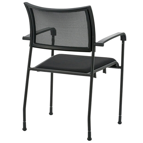 PLUS（プラス）オフィス家具 会議イス GKM-A51 ブラック 肘付固定脚　