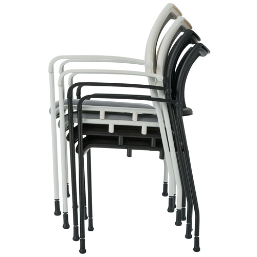 PLUS（プラス）オフィス家具 会議イス GKM-A51 ブラック 肘付固定脚　