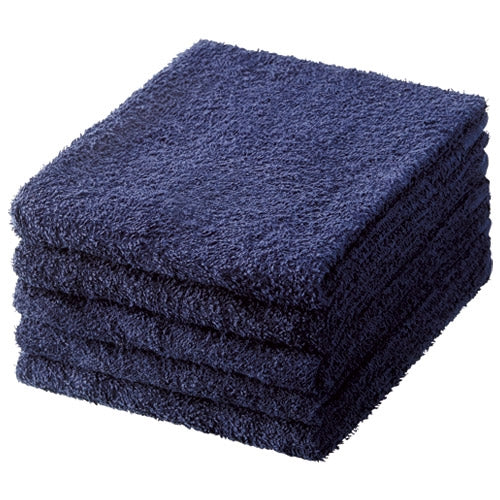 オーミケンシ フェイスタオル5枚セット ダークブルー 4957884170410