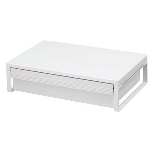 LIHITLAB. 机上台390ｍｍ引出付 白 A-7341-0 4903419819217