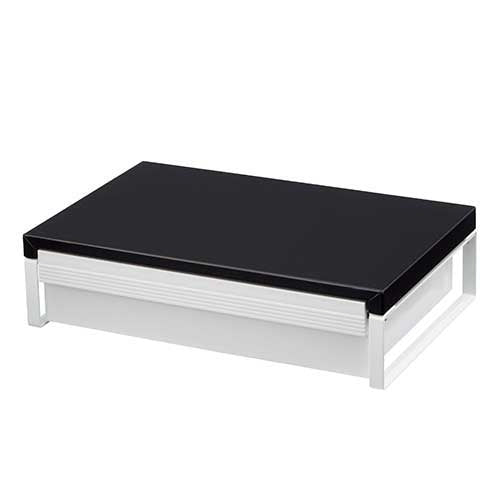 LIHITLAB. 机上台390ｍｍ引出付 黒 A-7341-24 4903419819224