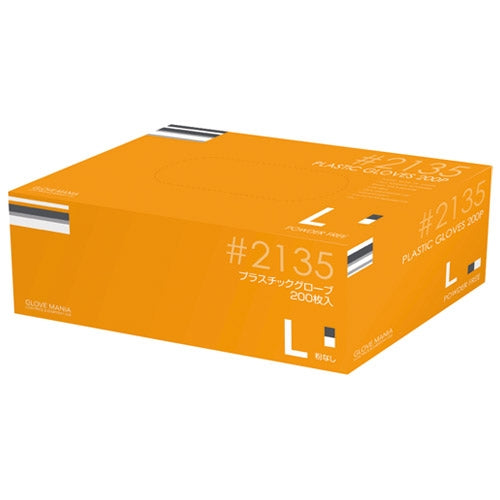 川西工業 プラスチックグローブ（粉なし）#2135 L 4906554154410