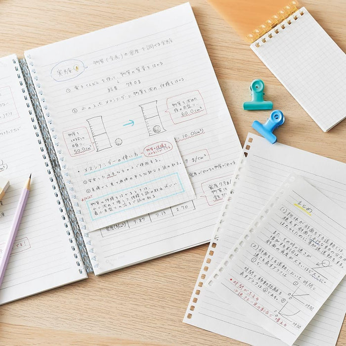 リヒトラブ オープンリングノート メモLサイズ 5mm方眼罫 ピンク N-2721-12　4903419360467（10セット）