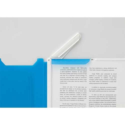 LIHITLAB. クリップファイルA4 青 F-5067-8 4903419121754