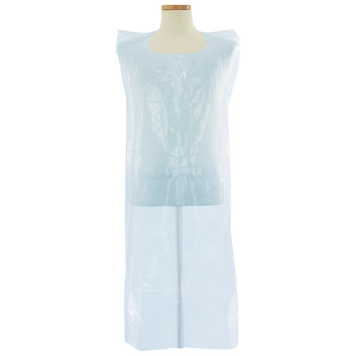 ミドリ安全 ベルデポリガードエプロン袖なしブルー50枚 4979058960955