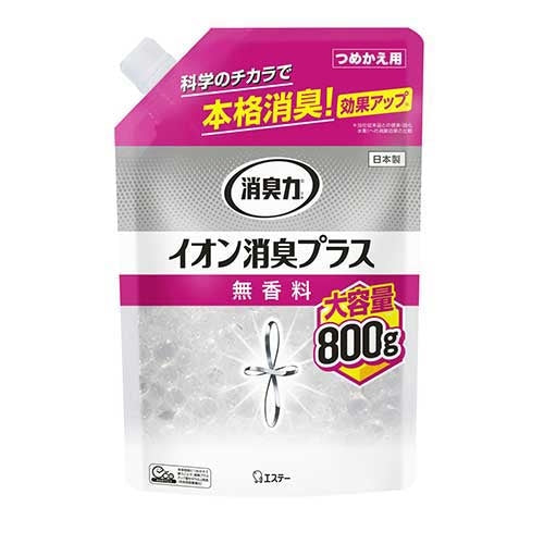 エステー 消臭力クリアビーズ大容量詰替 無香料 800g 4901070126712