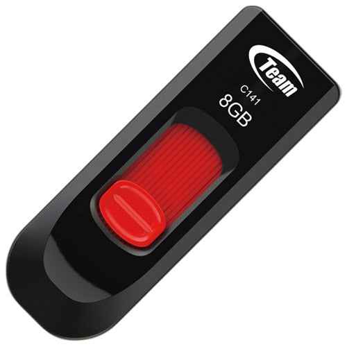 TEAM スライド式USBメモリ 8GB TC1418GR01 4571381799471