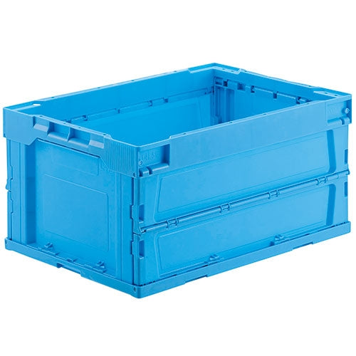 PLUS（プラス）オフィス家具 オリタタミコンテナ L41510BL-J 40L ブルー　4547345052418