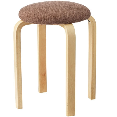 PLUS（プラス）オフィス家具 丸イス 745535 ブラウン 木製　4560258449052