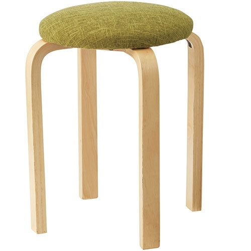 PLUS（プラス）オフィス家具 丸イス 745537 グリーン 木製　4560258449076