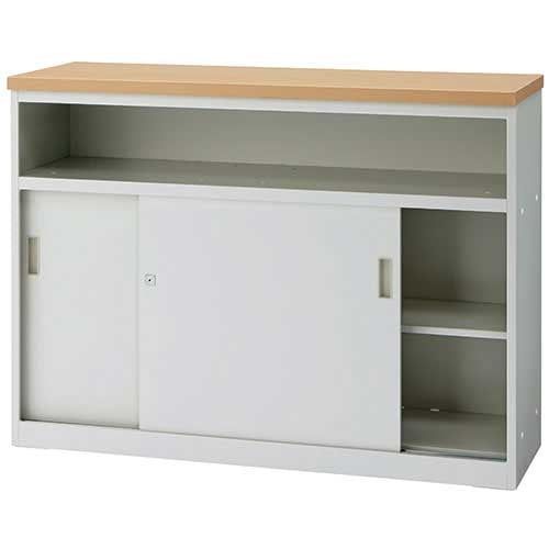 PLUS（プラス）オフィス家具 ハイカウンター CS-129HST 中棚付 NA　