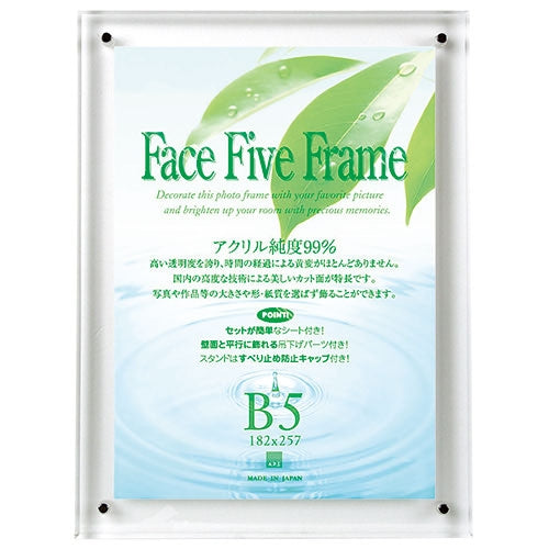 アートプリントジャパン フェイスファイブフレーム クリア B5 4966005736671