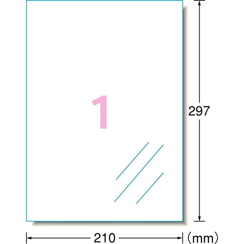 エーワン ラベルシールIJ超耐水光沢透明30601 1面 4906186306010